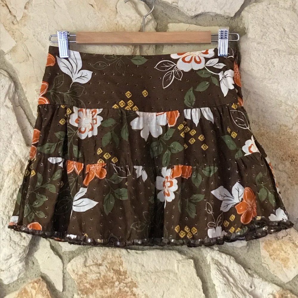 Rampage Tiered Ruffle Hem Mini Skirt 🌼🧡 - Picture 2 of 8